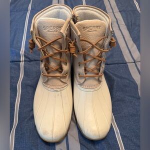 Sperry Duck Boots - Tan & Cream